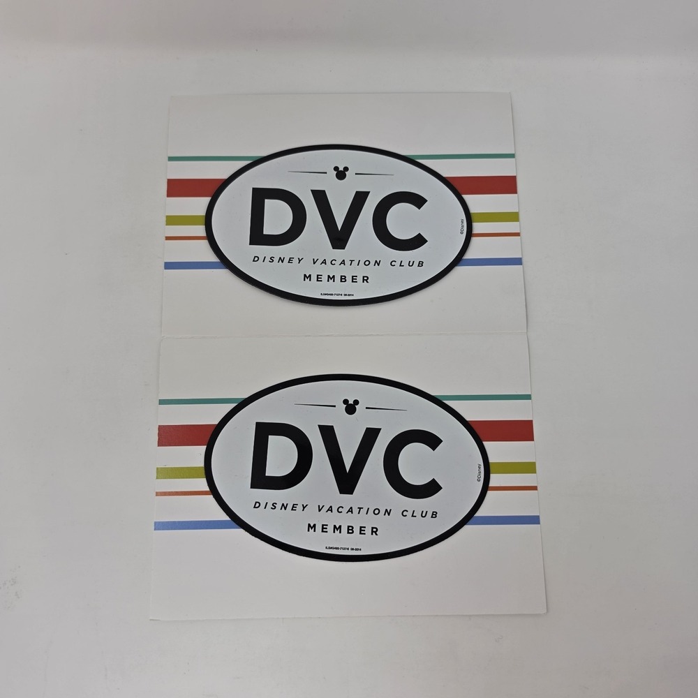 Lot of 2 New Disney Vacation Club DVC Member Authentic Oval Magnets Mickey Head